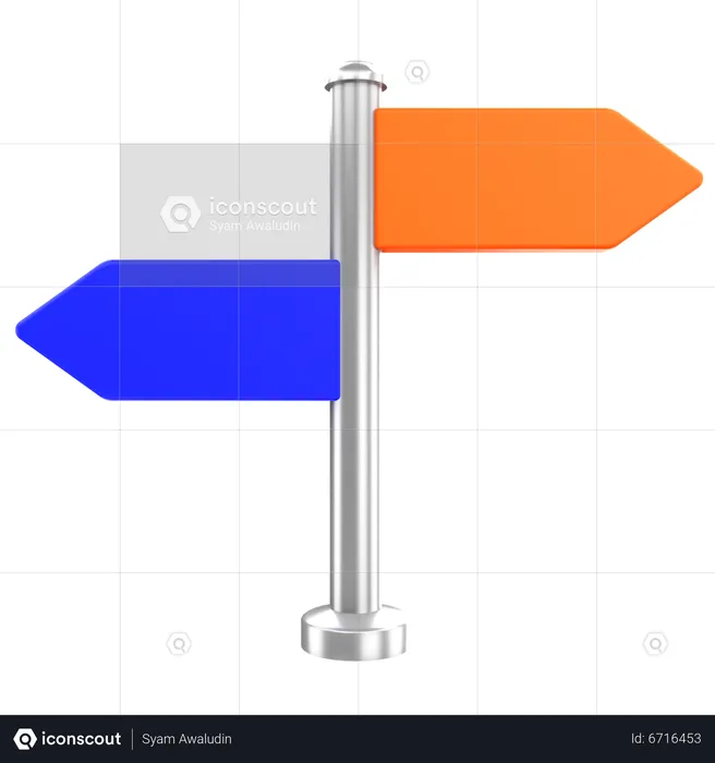 Direction Board  3D Icon