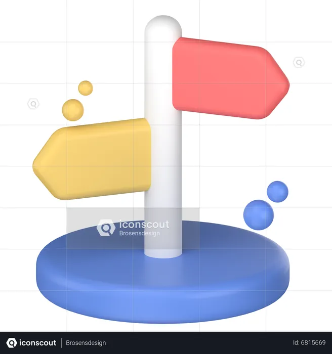 Direction Board  3D Icon