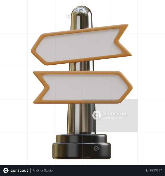 Direction Board  3D Icon