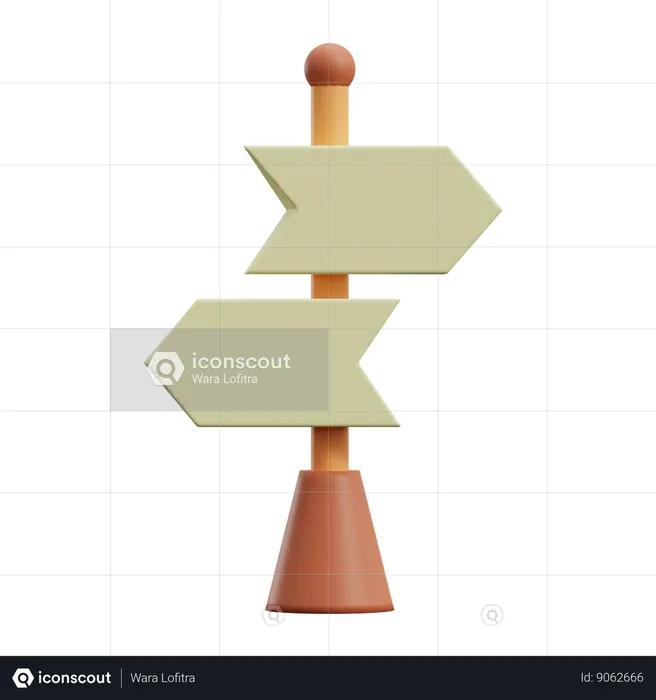 Direction Board  3D Icon