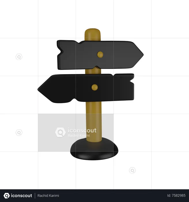 Direction Board  3D Icon