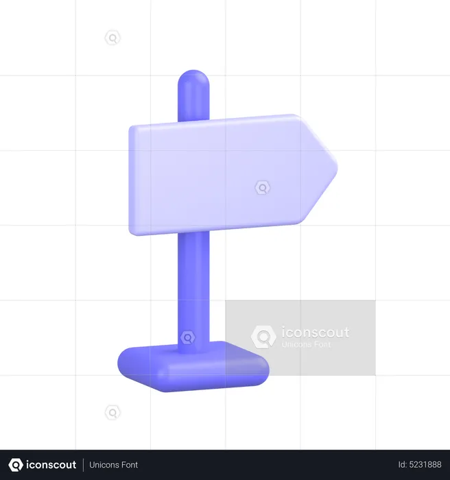 Direction Board  3D Icon