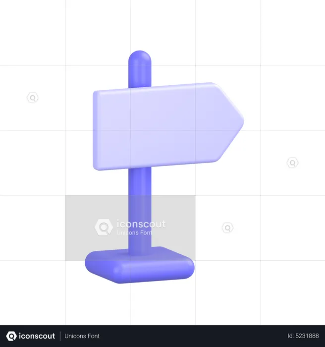 Direction Board  3D Icon