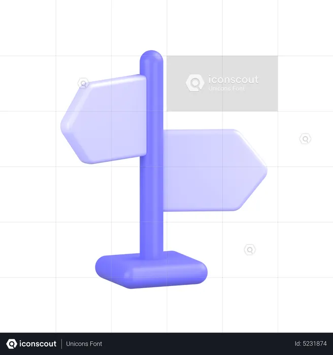 Direction Board  3D Icon