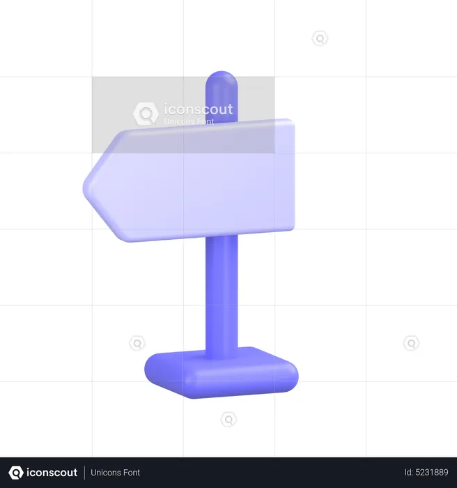 Direction Board  3D Icon