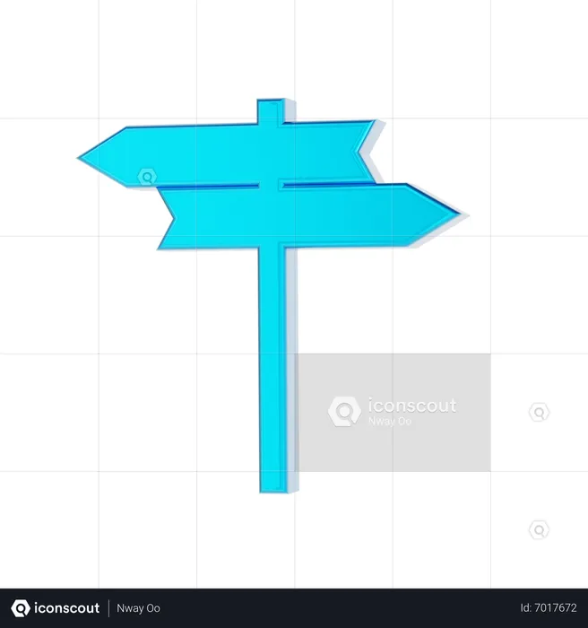 Direction board  3D Icon