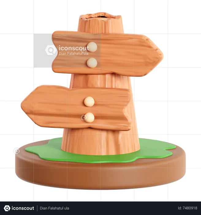 Direction Board  3D Icon