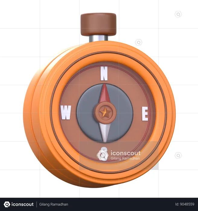 Direction Compass  3D Icon