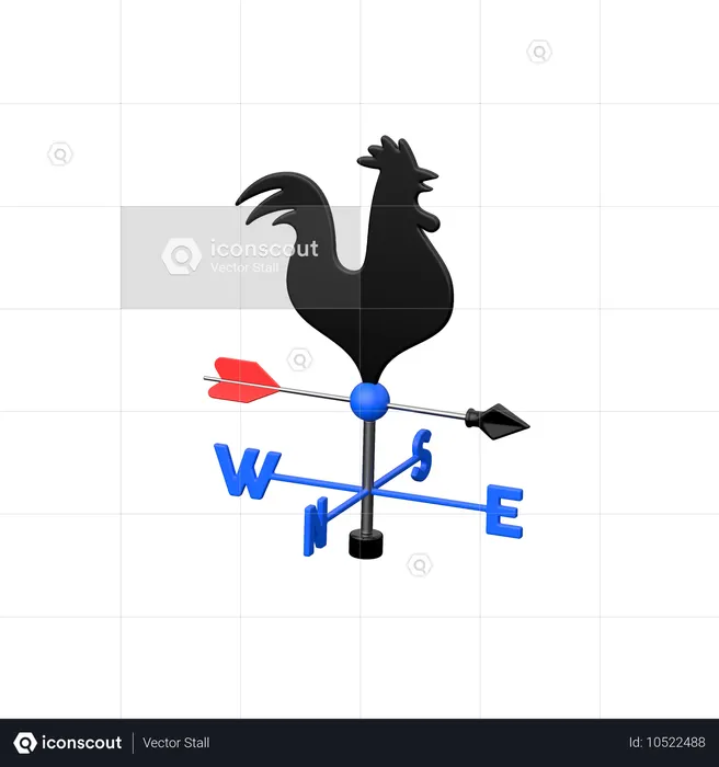 Direction du coq  3D Icon
