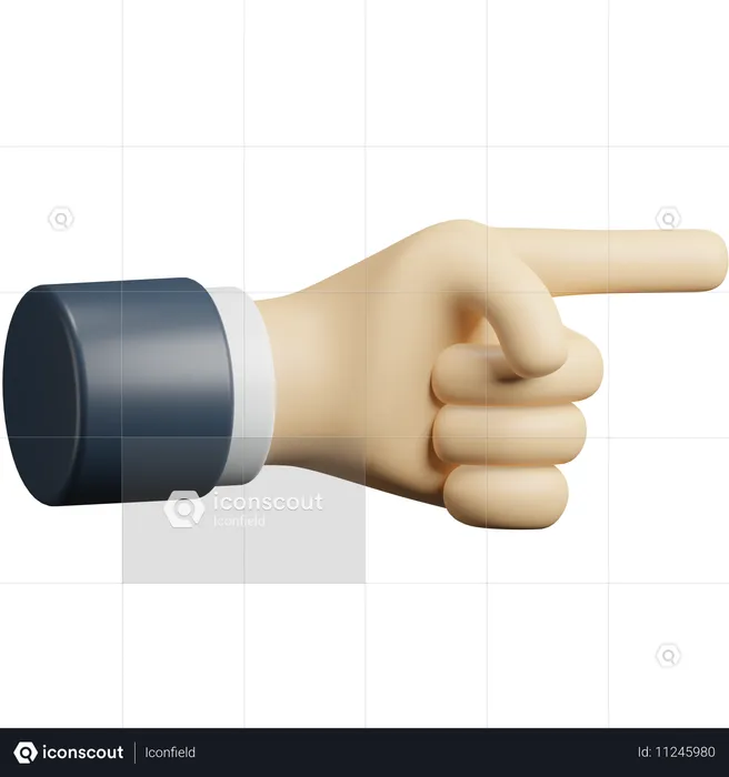 Direction finger hand  3D Icon