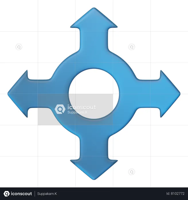 Flèche de direction  3D Icon