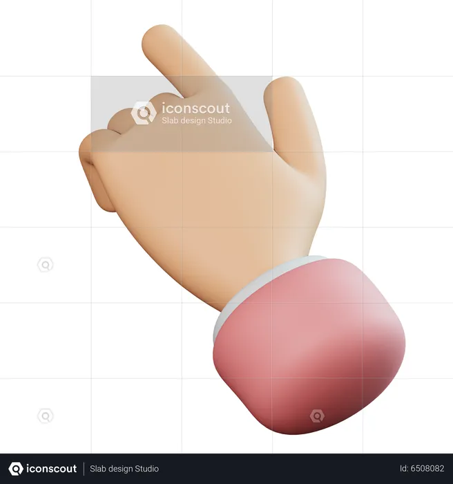 Direction Showing Hand Gesture  3D Icon
