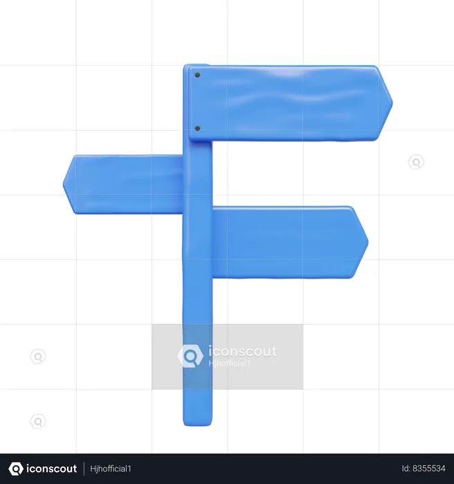 Direction Sign  3D Icon