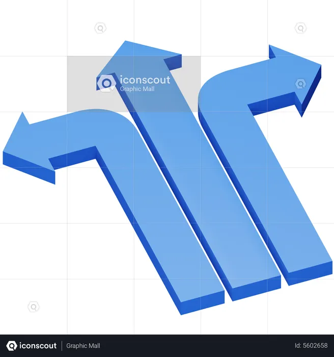 Direction Way  3D Icon