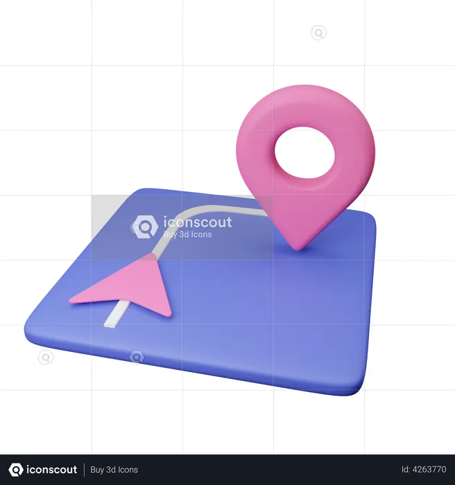 Directional Map  3D Icon