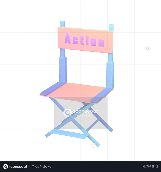 Director Chair  3D Icon