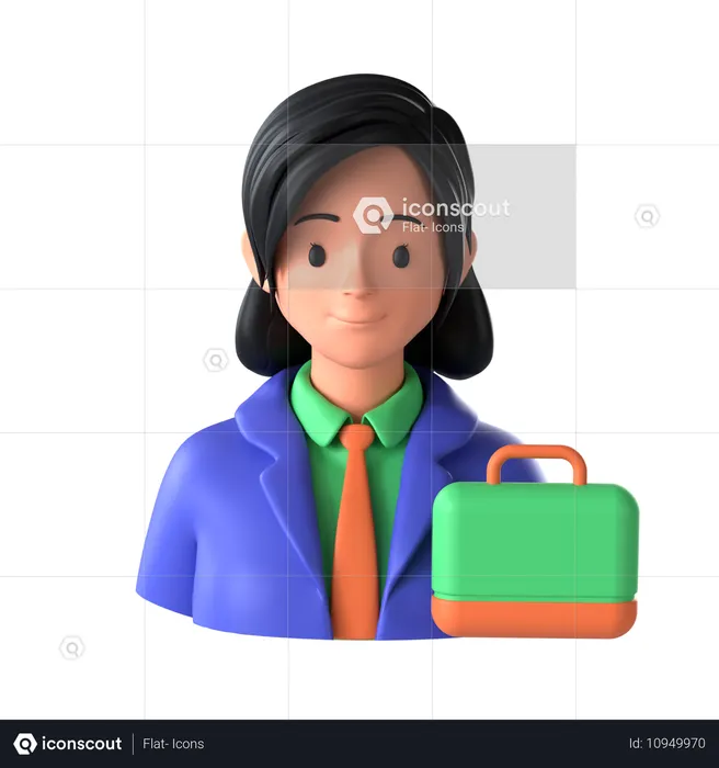 Gerente de proyecto femenina  3D Icon