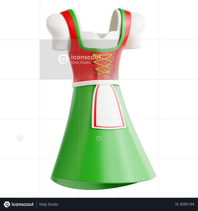 Dirndl Dress  3D Icon