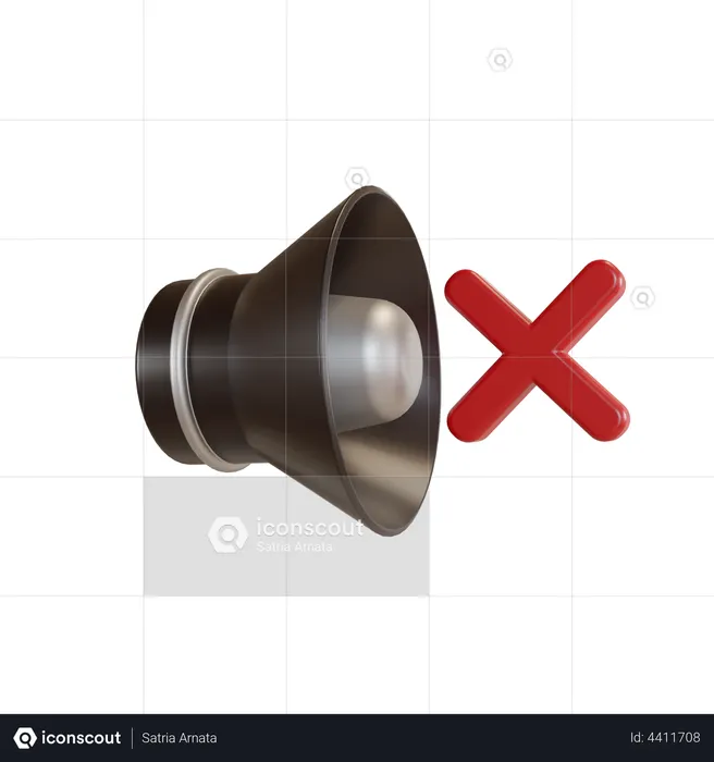 Disable Volume  3D Illustration
