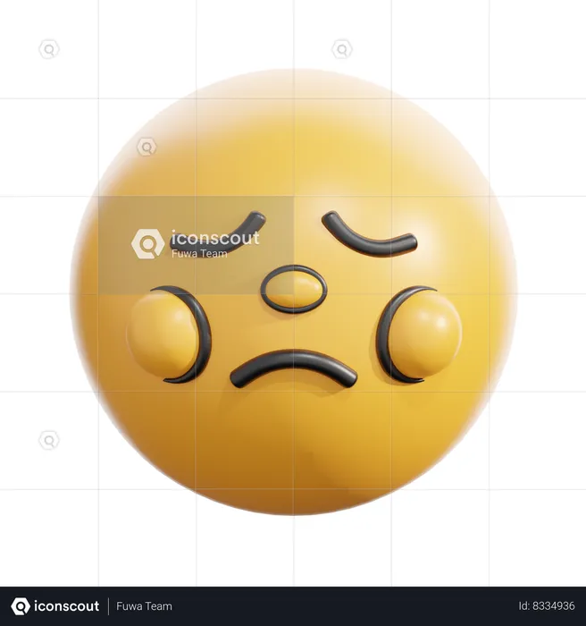 Disappointed face Emoji 3D Icon