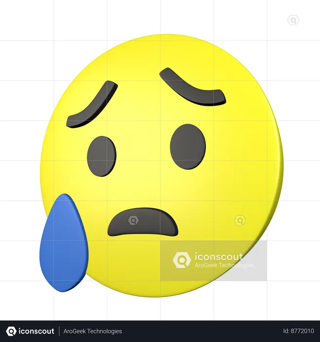 Disappointed Face Emoji 3D Icon