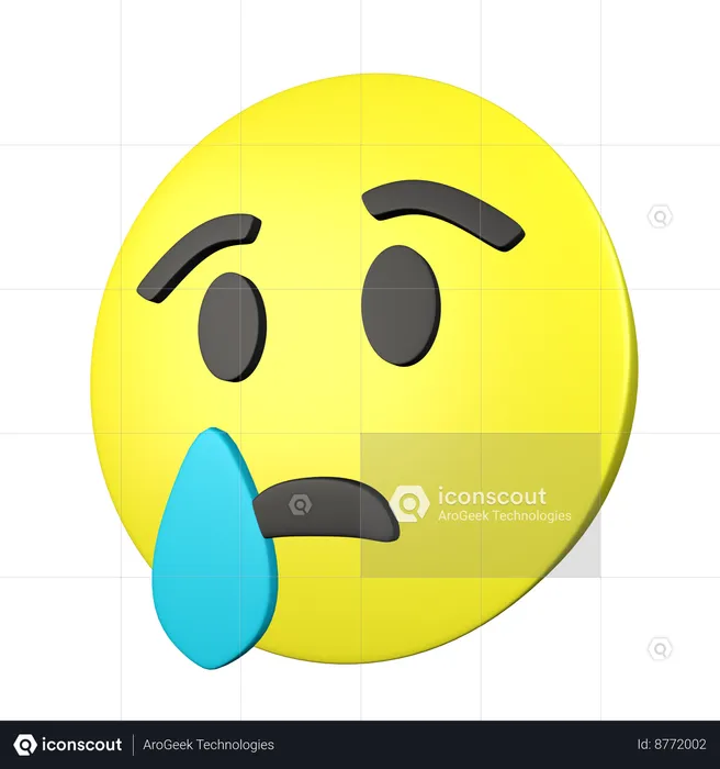 Disappointed Sad Face Emoji 3D Icon