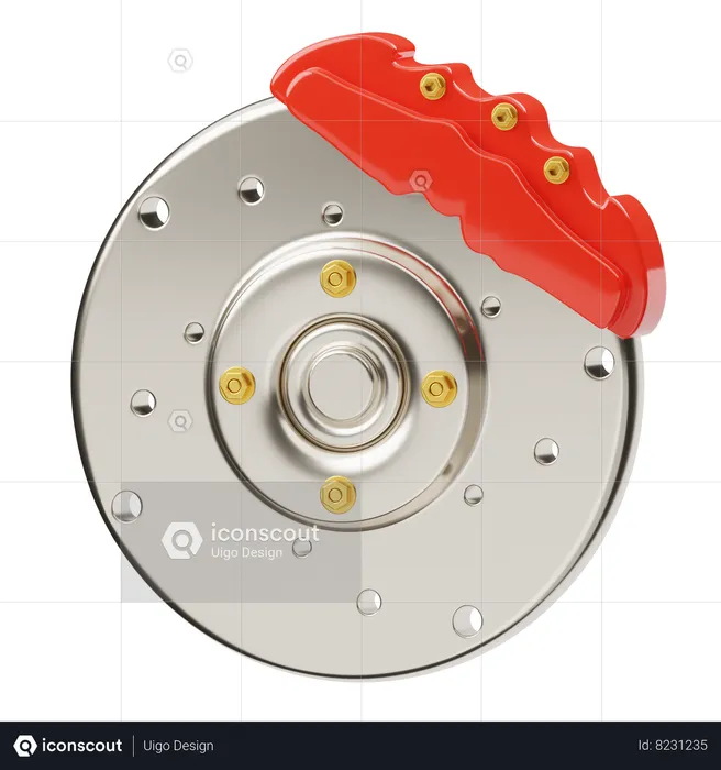 Disc Brake  3D Icon