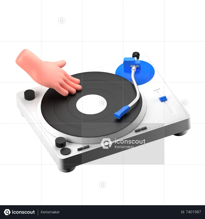 Discjockey  3D Icon