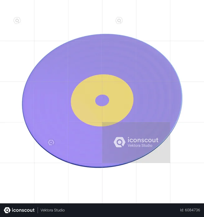 Disco de música  3D Icon