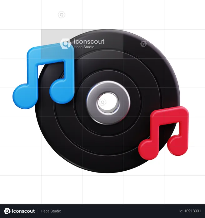 Disco de vinil  3D Icon