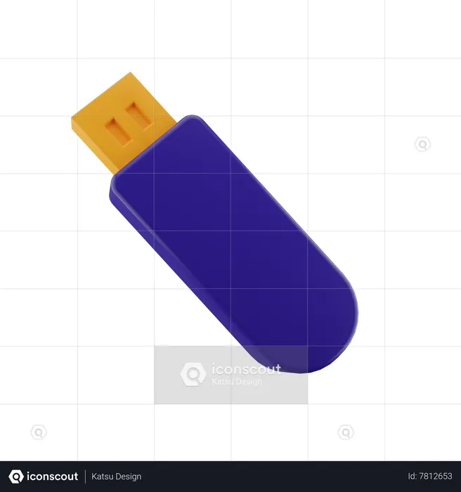 Pen drive  3D Icon