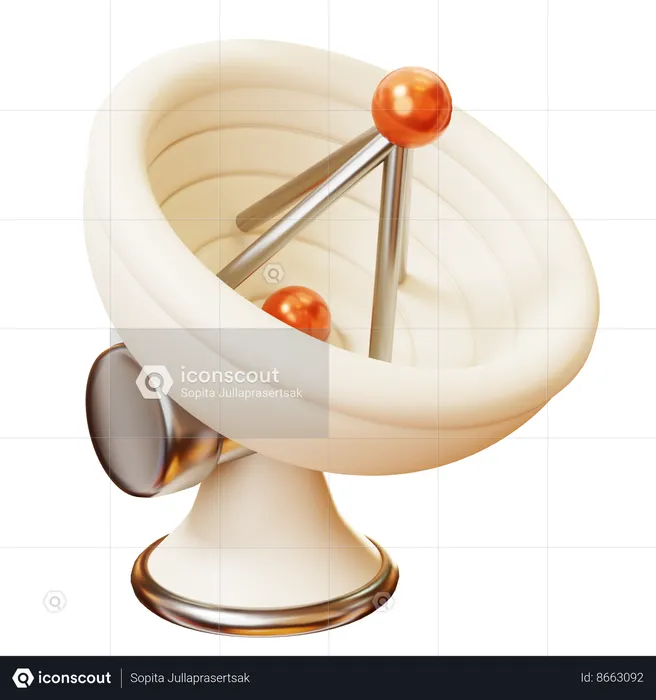 Disco de satélite  3D Icon