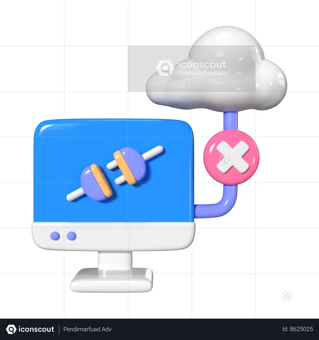 Disconnected  3D Icon
