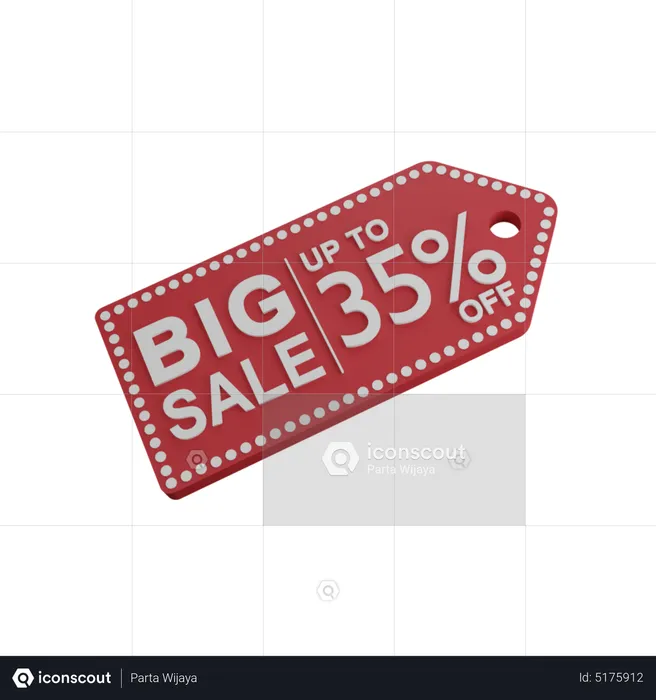 Discount 35%  3D Icon