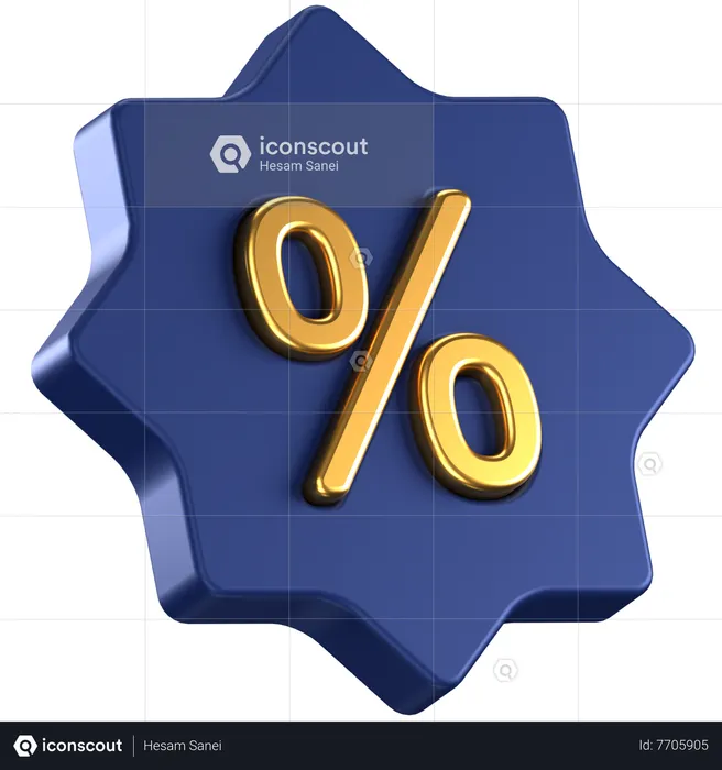 Discount  3D Icon