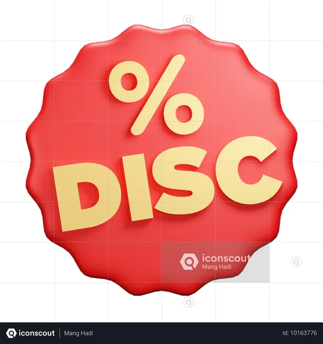 Discount  3D Icon