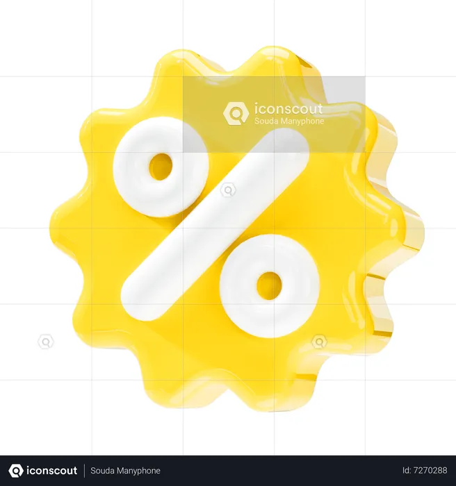 Discount  3D Icon