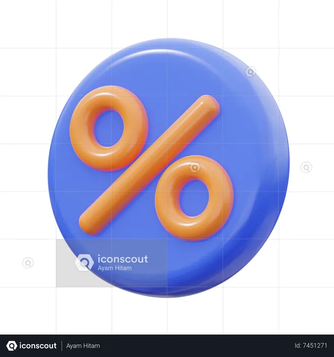 Discount  3D Icon