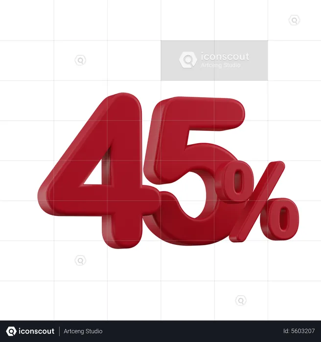 Discount 45%  3D Icon