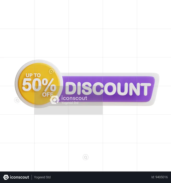 Discount 50  3D Icon