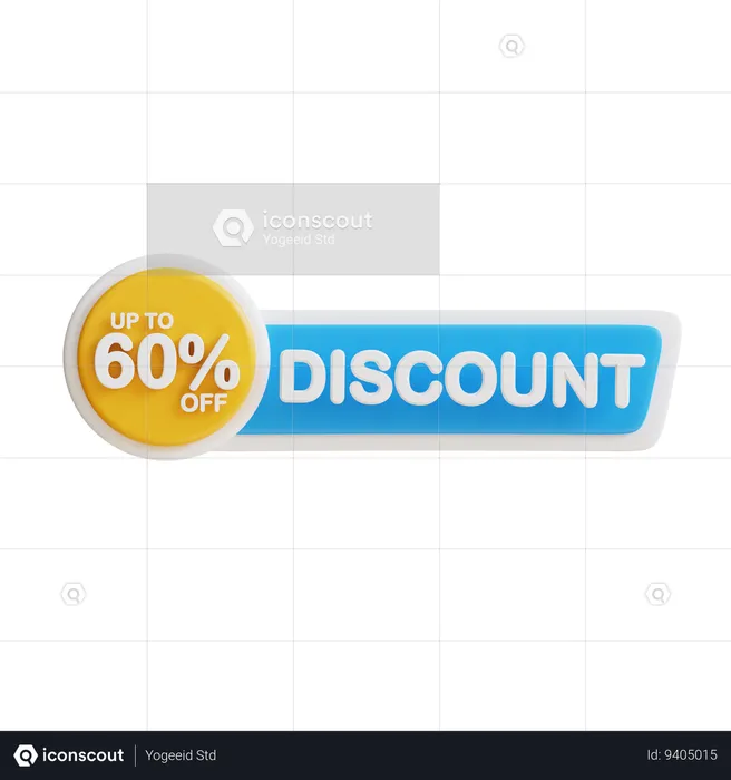 Discount 60  3D Icon
