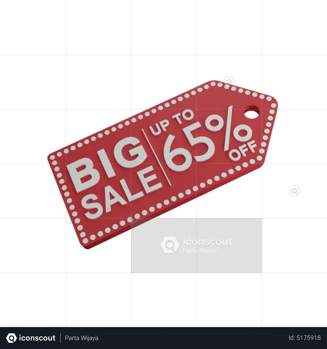 Discount 65%  3D Icon