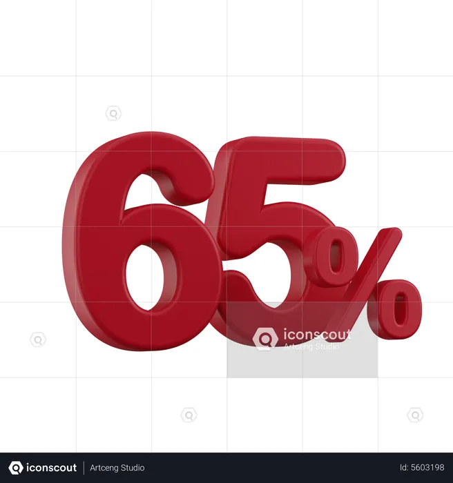 Discount 65%  3D Icon