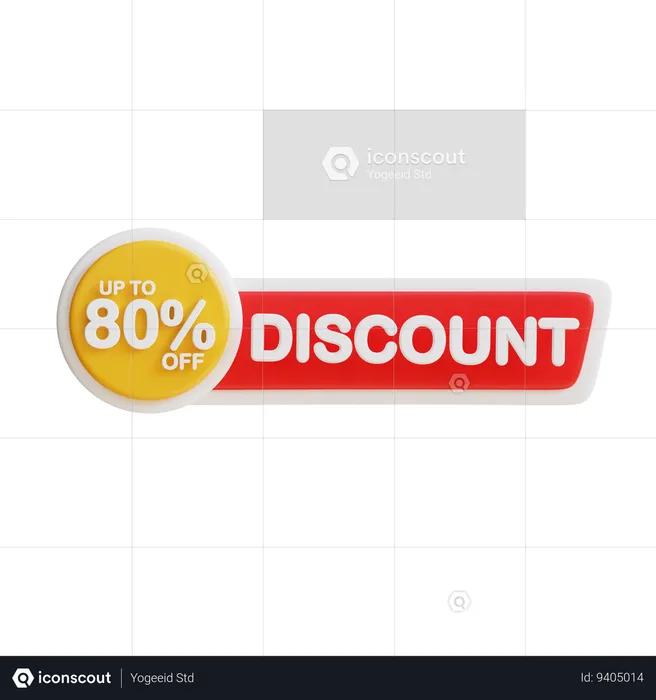 Discount 80  3D Icon