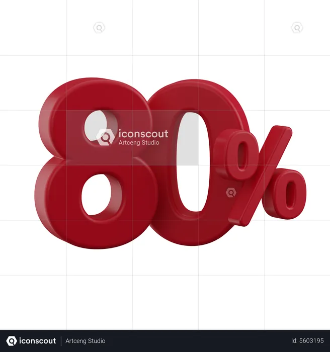 Discount 80%  3D Icon