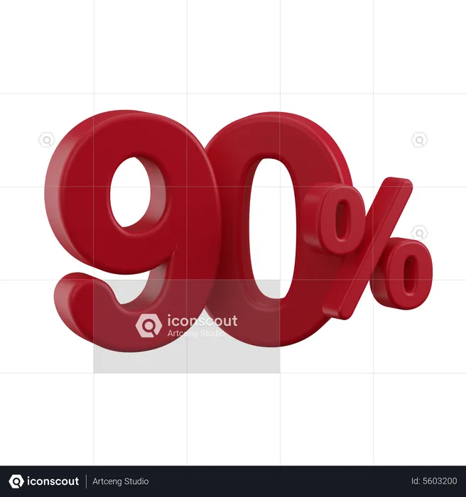Discount 90%  3D Icon