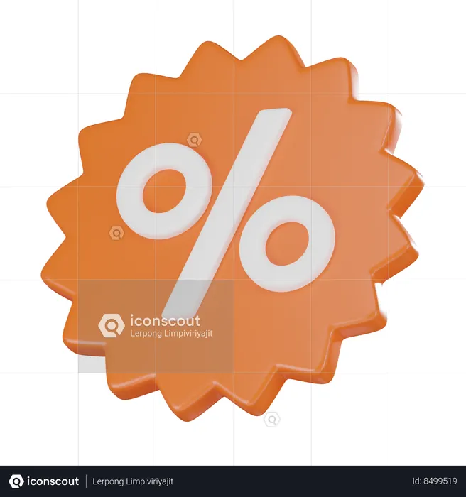 Discount Badge  3D Icon