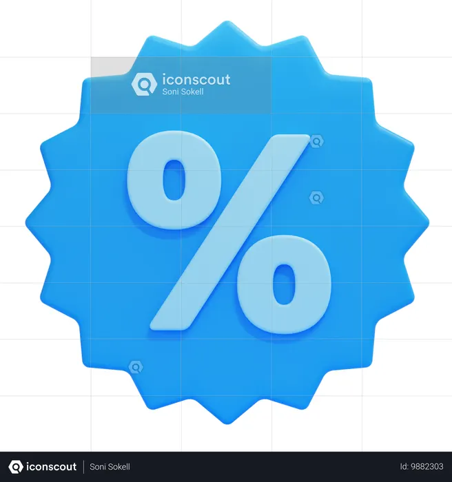 Discount Badge  3D Icon