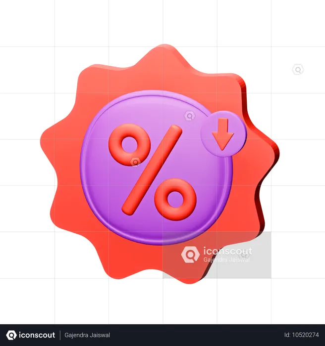 Discount Badge  3D Icon