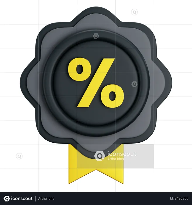 Discount Badge  3D Icon